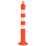 Stupovi za kontrolu prometa s lancem 10 kom 75 cm PE 150964