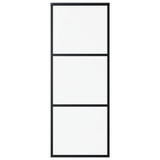 Klizna vrata od stakla ESG i aluminija 76 x 205 cm crna 151008