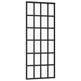 Klizna vrata od stakla ESG i aluminija 76 x 205 cm crna 151020