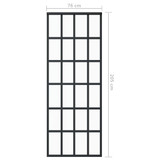 Klizna vrata od stakla ESG i aluminija 76 x 205 cm crna 151020