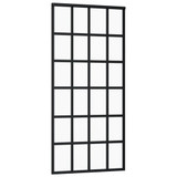 Klizna vrata od stakla ESG i aluminija 90 x 205 cm crna 151021
