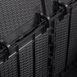 Vrtna kutija za pohranu 180 L crna PP ratan 151228