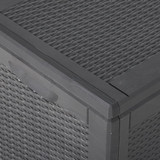 Vrtna kutija za pohranu 180 L crna PP ratan 151228