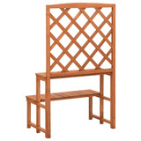 Stalak za biljke s rešetkom 70 x 42 x 115 cm masivna jelovina 316413