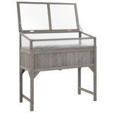 Povišena gredica sa staklenikom 110 x 54 x 120 cm od jelovine 316472