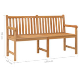 Vrtna klupa 150 cm od masivne tikovine 316623 Vrtna klupa 150 cm od masivne tikovine 316623