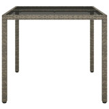 Vrtni stol 90 x 90 x 75 cm od kaljenog stakla i poliratana sivi 316701