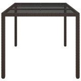 Vrtni stol 150x90x75 cm od kaljenog stakla i poliratana smeđi 316704