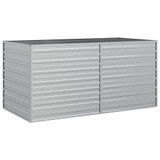 Povišena vrtna gredica 160 x 80 x 77 cm pocinčani čelik srebrna 316880