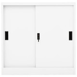 Uredski ormarić s kliznim vratima bijeli 90x40x90 cm čelični 335950