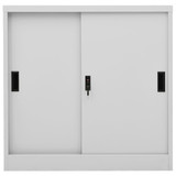 Uredski ormarić s kliznim vratima svjetlosivi 90x40x90 cm čelik 335951