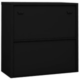Uredski ormarić s kliznim vratima crni 90 x 40 x 90 cm čelični 335952