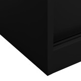 Uredski ormarić s kliznim vratima crni 90 x 40 x 90 cm čelični 335952