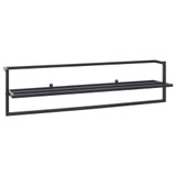 Stalak za ručnike crni 95 x 25 x 22 cm željezni 336122