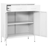 Ormarić za pohranu bijeli 80 x 35 x 101,5 cm čelični 336161 Ormarić za pohranu bijeli 80 x 35 x 101,5 cm čelični 336161