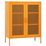 Ormarić za pohranu boja senfa 80 x 35 x 101,5 cm čelični 336173