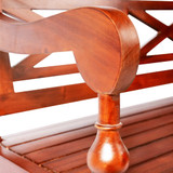 Klupa Batavia 123 cm od masivnog drva mahagonija tamnosmeđa 337079