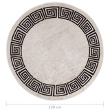 Perivi tepih φ 120 cm svjetlobež protuklizni 337951