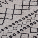 Perivi tepih φ 120 cm crno-bijeli protuklizni 337975