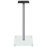 Stalci za zvučnike srebrni 2 kom od kaljenog stakla s 1 stupom 51815