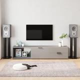 Stalci za zvučnike crni 2 kom kaljeno staklo dizajn s 4 stupa 51817 Stalci za zvučnike crni 2 kom kaljeno staklo dizajn s 4 stupa 51817