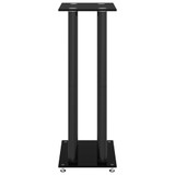 Stalci za zvučnike crni 2 kom kaljeno staklo dizajn s 4 stupa 51817 Stalci za zvučnike crni 2 kom kaljeno staklo dizajn s 4 stupa 51817