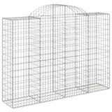 Gabionska košara s lukom 200x50x140/160 cm pocinčano željezo 153497