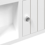 Ormarić za ključeve bijeli 40 x 8,5 x 20 cm od drva i čelika 350631