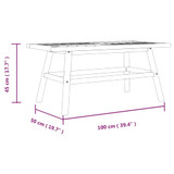 Stolić za kavu 100 x 50 x 45 cm od masivnog drva bagrema 362233