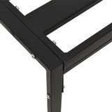 Vrtni stolić za kavu crni 60 x 60 x 35 cm čelični 362726