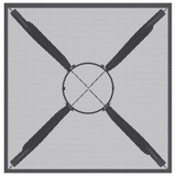 Vrtni stol antracit 50x50x72 cm od čelične mreže 362730