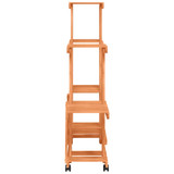 Stalak za cvijeće s kotačima 95x25x101 cm od masivne jelovine 362864