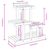 Stalak za cvijeće 58 x 25 x 51 cm od masivne jelovine 362869