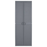 Vrtni ormarić za pohranu sivi 65 x 45 x 172 cm PP ratan 364063