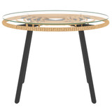 3-dijelna vrtna garnitura s bež jastucima od poliratana 364108