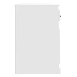 Radni stol s ladicom sjajni bijeli 115 x 50 x 75 cm drveni 816474