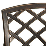 3-dijelni bistro set od lijevanog aluminija brončani 3070580