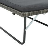 2-dijelna vrtna garnitura od poliratana s jastucima siva 44483