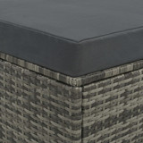 2-dijelna vrtna garnitura od poliratana s jastucima siva 44483