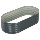 Vrtna sadilica od pocinčanog čelika 160 x 80 x 44 cm siva 45529