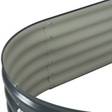 Vrtna sadilica od pocinčanog čelika 160 x 80 x 44 cm siva 45529