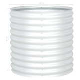 Vrtna sadilica od pocinčanog čelika 80 x 80 x 81 cm srebrna 45515