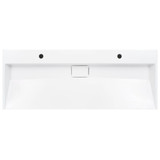 Umivaonik od lijevanih minerala/mramora 120 x 46 x 11 cm bijeli 144068