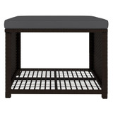 4-dijelna vrtna garnitura od poliratana smeđa 44288