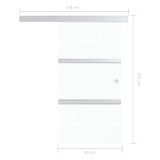 Klizna vrata od stakla ESG i aluminija 90 x 205 cm 288062