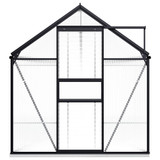 Staklenik s okvirom antracit 8,17 m² aluminijski 48219