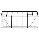 Staklenik s okvirom antracit 8,17 m² aluminijski 48219