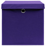 Kutije za pohranu s poklopcima 10 kom ljubičaste 32x32x32 cm 288356 Kutije za pohranu s poklopcima 10 kom ljubičaste 32x32x32 cm 288356