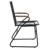 Vrtne stolice 2 kom crne 58 x 59 x 85,5 cm od PVC ratana 312173