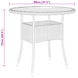 3-dijelni vrtni bistro set od poliratana crni 3058549